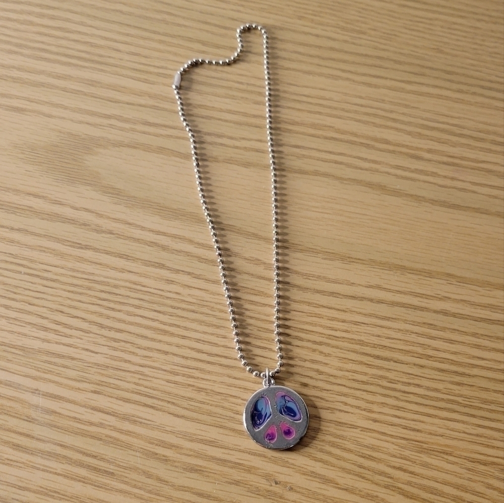 VINTAGE PEACE Sign Necklace Charm